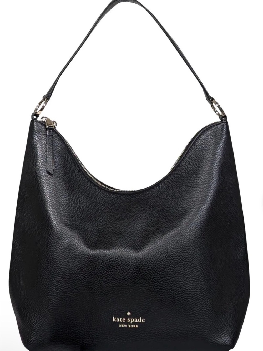 kate spade Black Pebbled Leather Hobo Bag